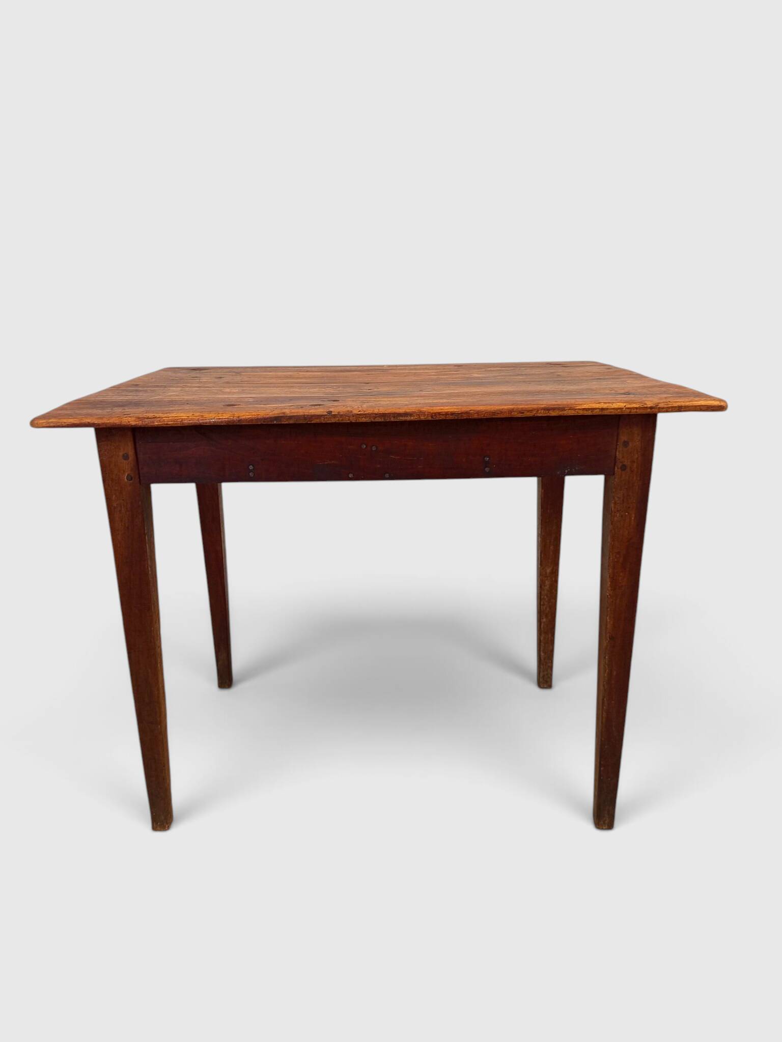 Petite table de ferme rustique en bois massif – Fin XIXe / Début XXe