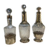 Crystal and silverware bottles