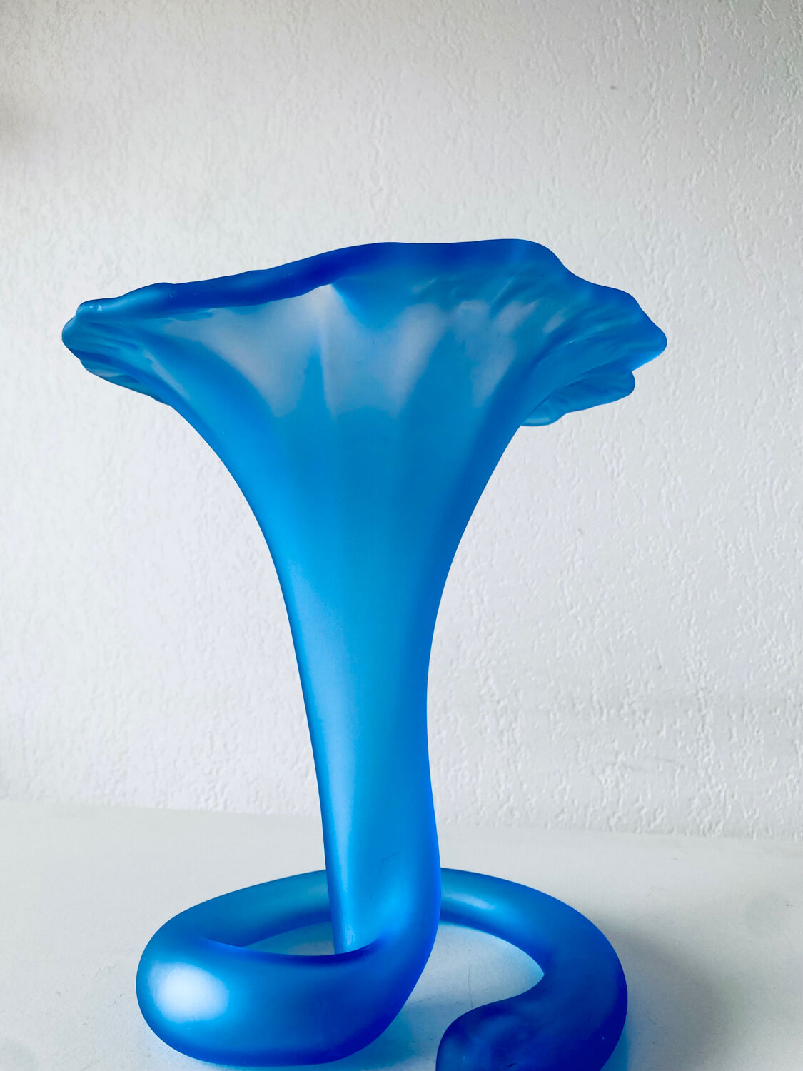 Large tulip vase or corolla in Murano glass