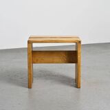 Pair of pine stools, Les Arcs circa 1970