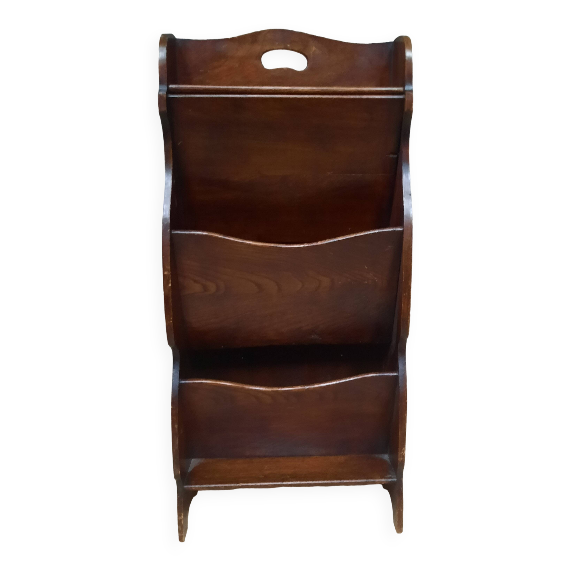 Oak magazine rack
