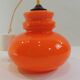 Vintage pendant light in Orange opaline/space era/vintage