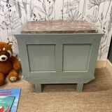 Chevet ou meuble d’appoint vert de gris