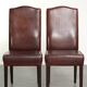 Beautiful and comfortable set of 6 sheepskin dining chairs in English style