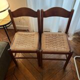 Set of 2 straw chairs