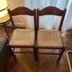 Set of 2 straw chairs