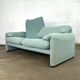 Canapé Cassina Maralunga turquoise / vert conçu par Vico Magistretti