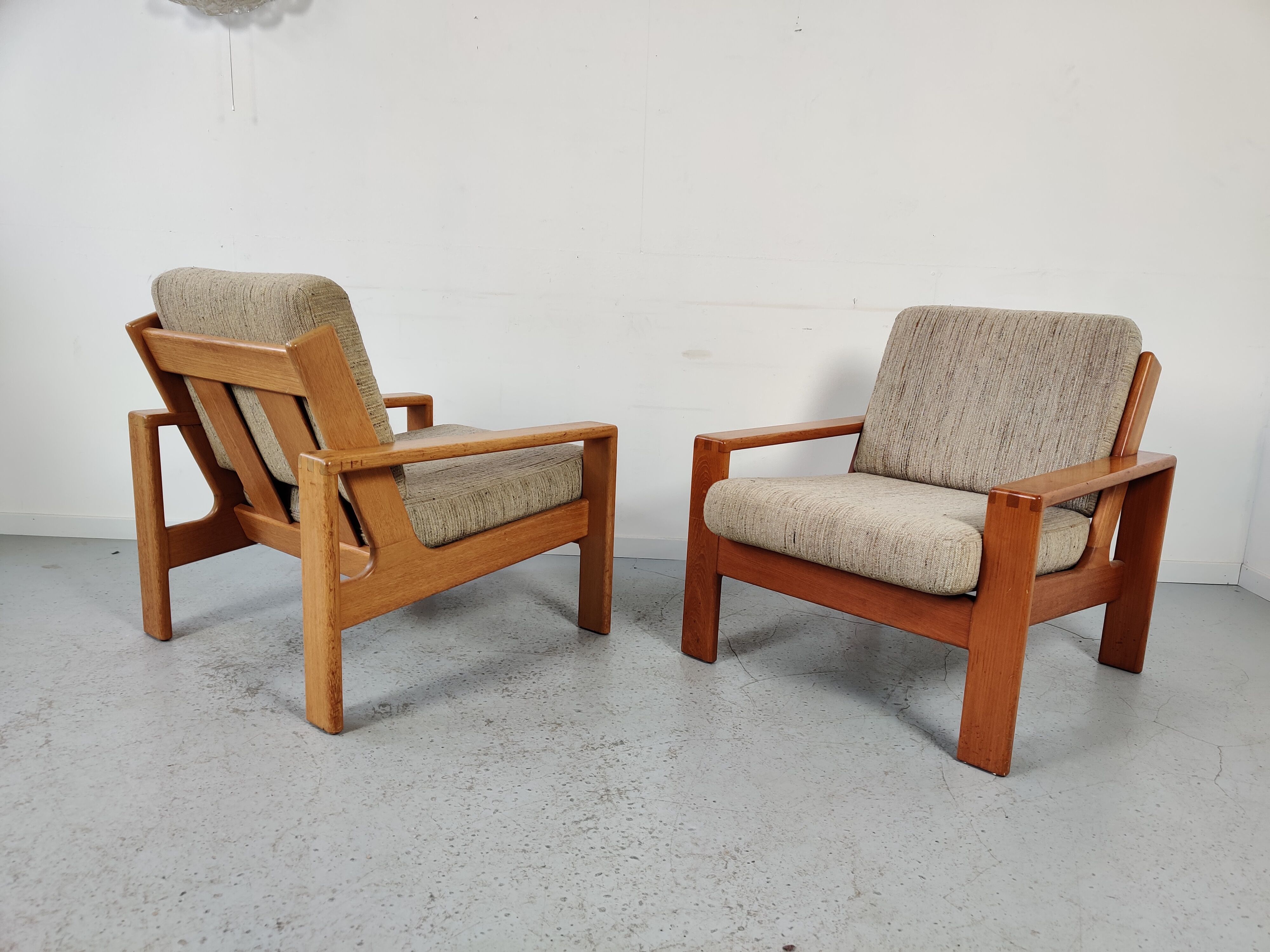 Pair of Bonanza armchairs by Esko Pajamies for Asko, Finland 1970s