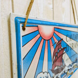 Enamelled advertising plate