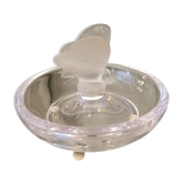 Vide-poche baguier en cristal de Sevres a decor de papillon