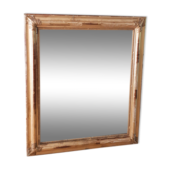 Miroir ancien en bois doré style Louis XVI , 97 x 84 cm