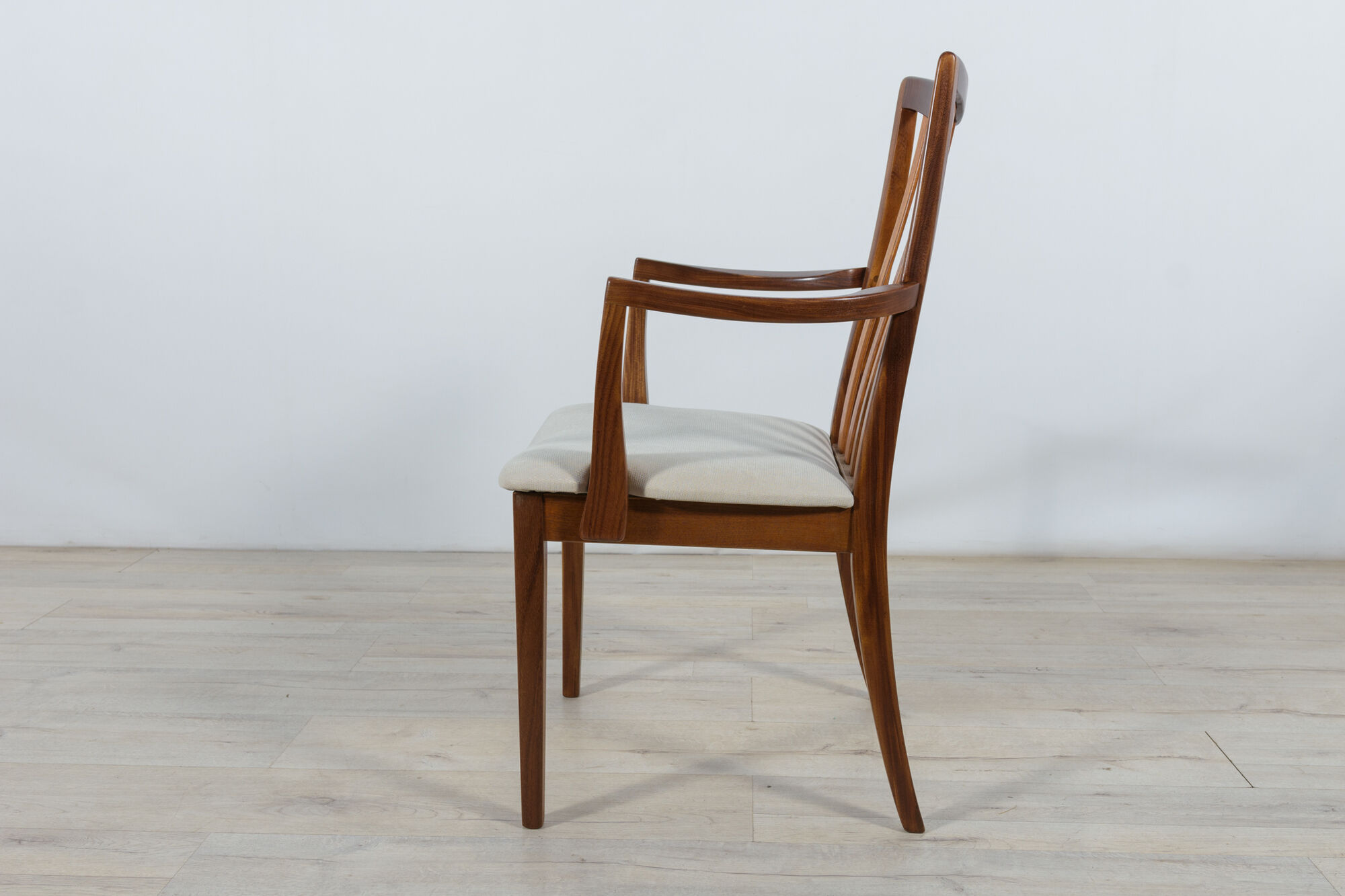 Mid-century teak and fabric dining chairs by Leslie Dandy for G-Plan, 1960s, Set of 8