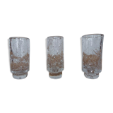 3 verres à shooter en verre bullé