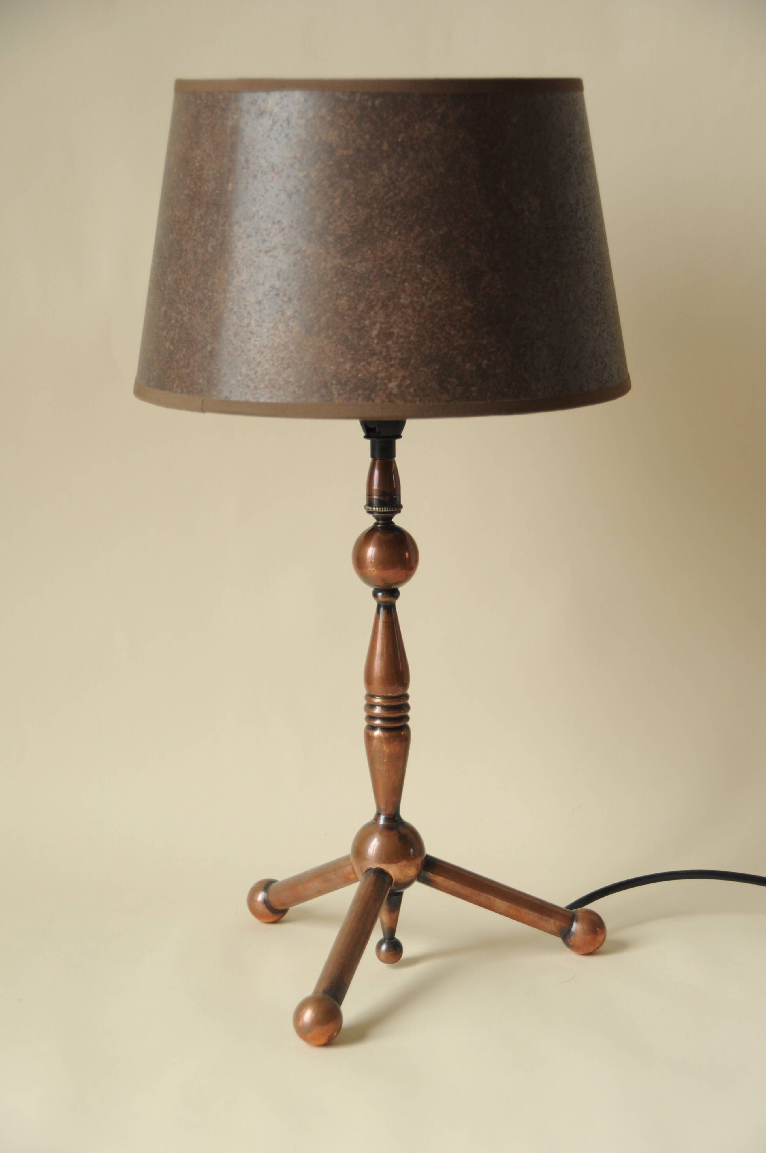 Tripod Lamp - Industrial Style - Brown Copper