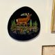 Vintage mid-century decorative plate Longwy Le Cerf