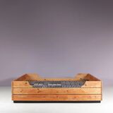 1970s pine wooden bed from Finland