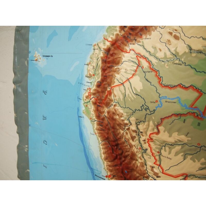 Relief of South America map