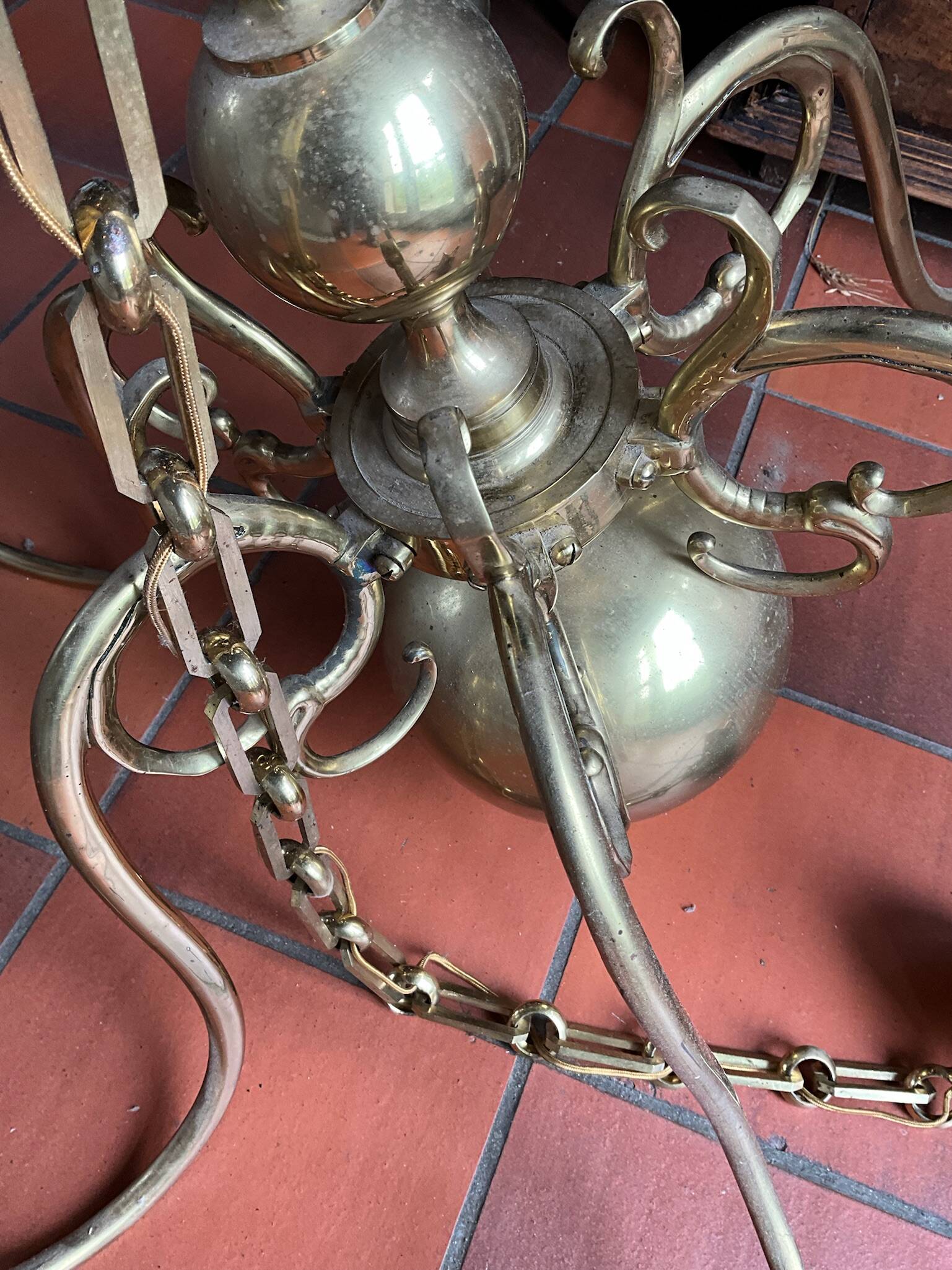 Lustre style hollandais laiton