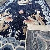 Chinese carpet decorated with dragons, 185x93 cm