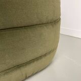 Vintage 2 and 3 seater green velvet togo set