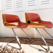 Suite of four space age chairs, 60s