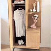 Asymmetrical vintage wardrobe renovated oak