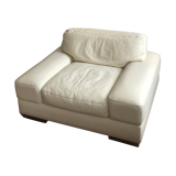 Leather armchair Off-white rock Bobois