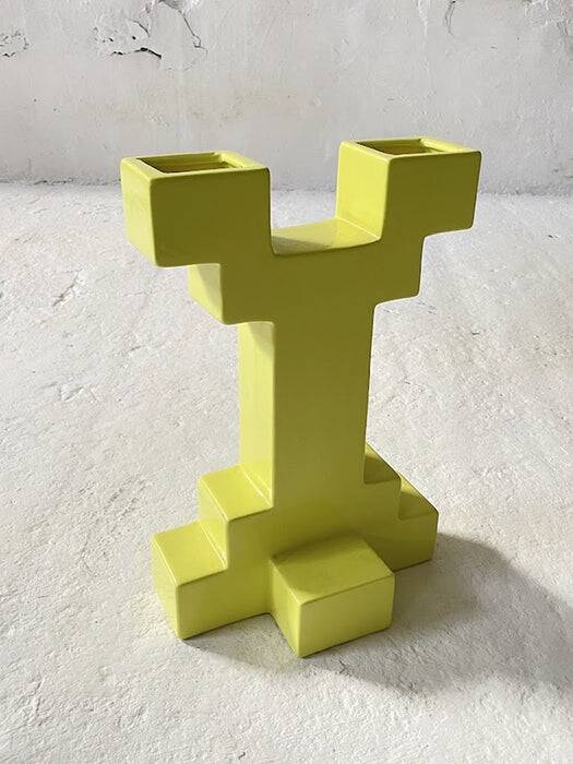 Memphis style ceramic vase Atzeco by Florio Keramia 1990s