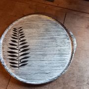 Vintage tart dish 31 cm earthenware from Salins model Toledo 1960s