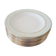 10 old dessert plates in opaque porcelain SA
