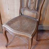 cane seating wooden chairs Regency style
