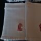 Set of ten antique cotton honeycomb towels hand-embroidered figure