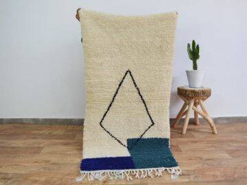 Tapis Beni Ouarain fait main 150x250 cm