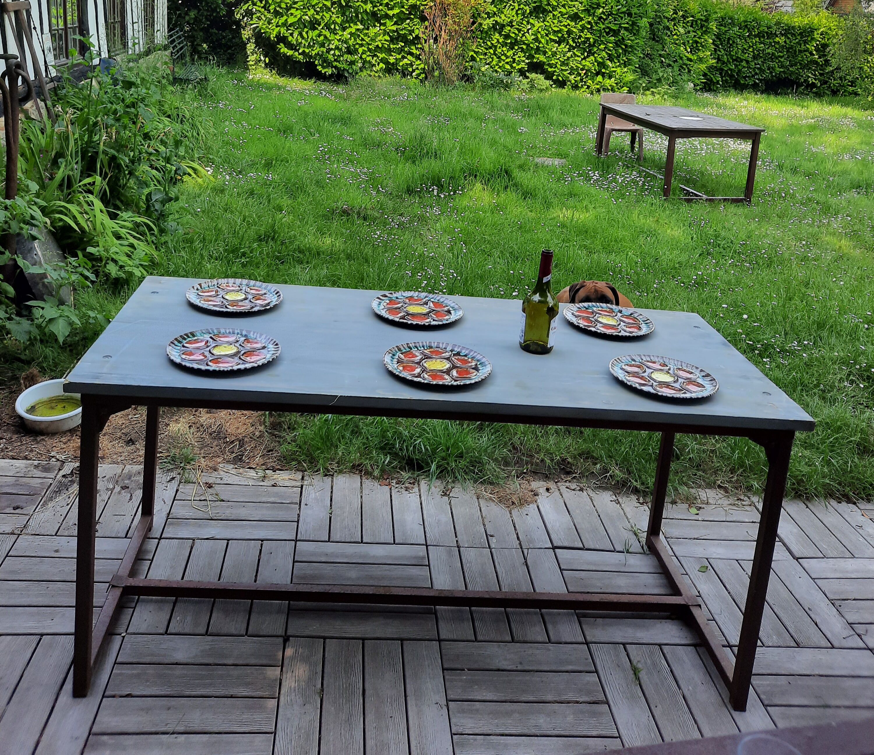 Table industrielle pliante