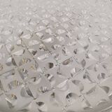 Vintage Swiss Pressed Glass Ceiling Lamp Megal AG