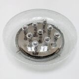 Large Bubble Glass Mushroom Flush Lamp