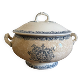 Fruit bowl in Creil and Montereau ironstone, Guirlande model.