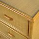 Vintage BAMBOO Writer’s Desk with Drawers, Italy 1980
