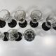 7 flutes and 2 octagonal-shaped wine glasses, Arcoroc Luminarc France