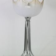 Lamp "space age". glass reflector, metal base. Circa 1970