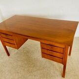 Vintage retro Danish mid-century teak desk by Bent Silberg Møbler 1960s