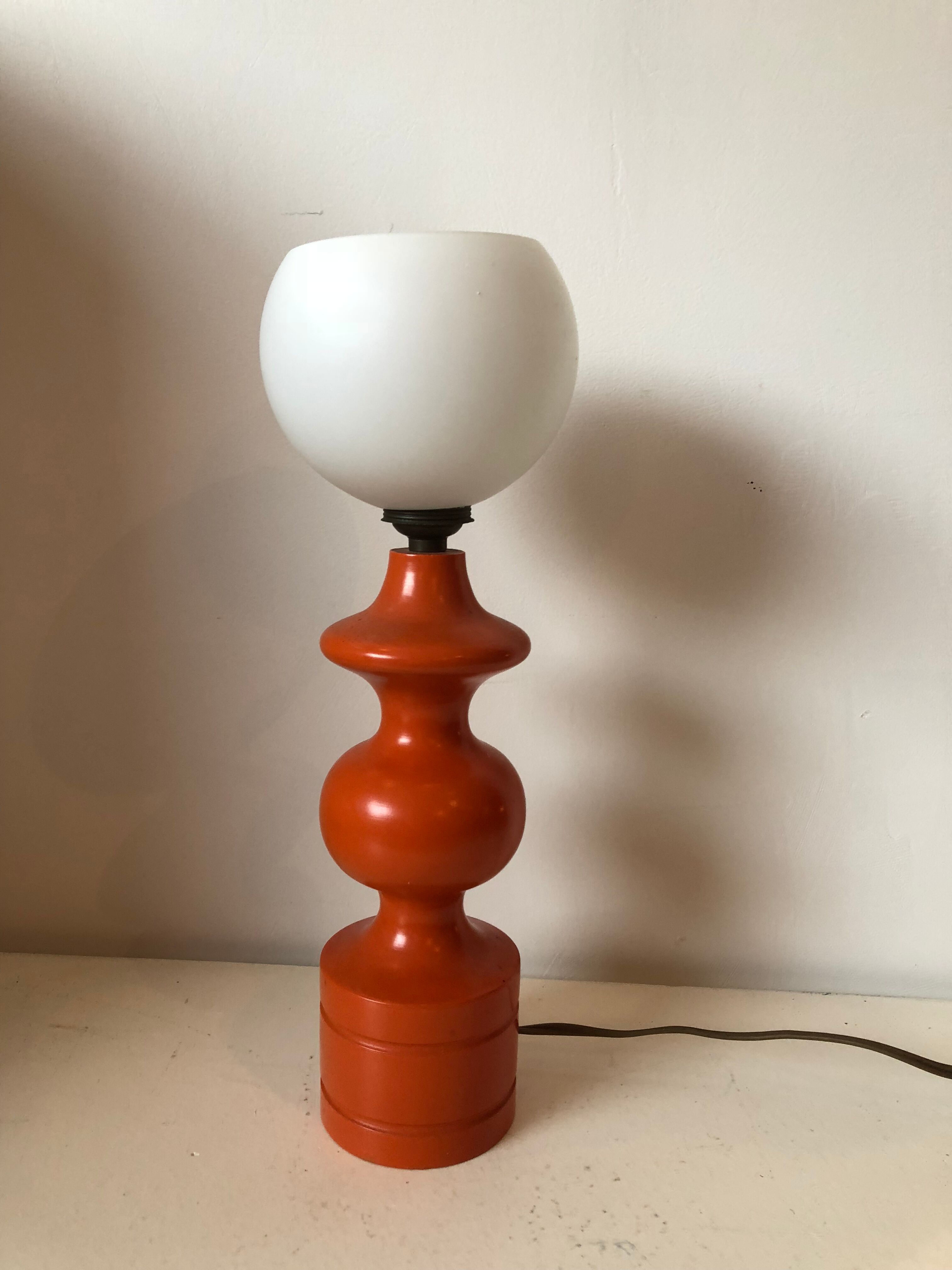 Lamp orange 70's vintage