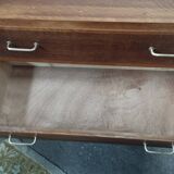 Vintage chest of drawers with solid oak compass legs