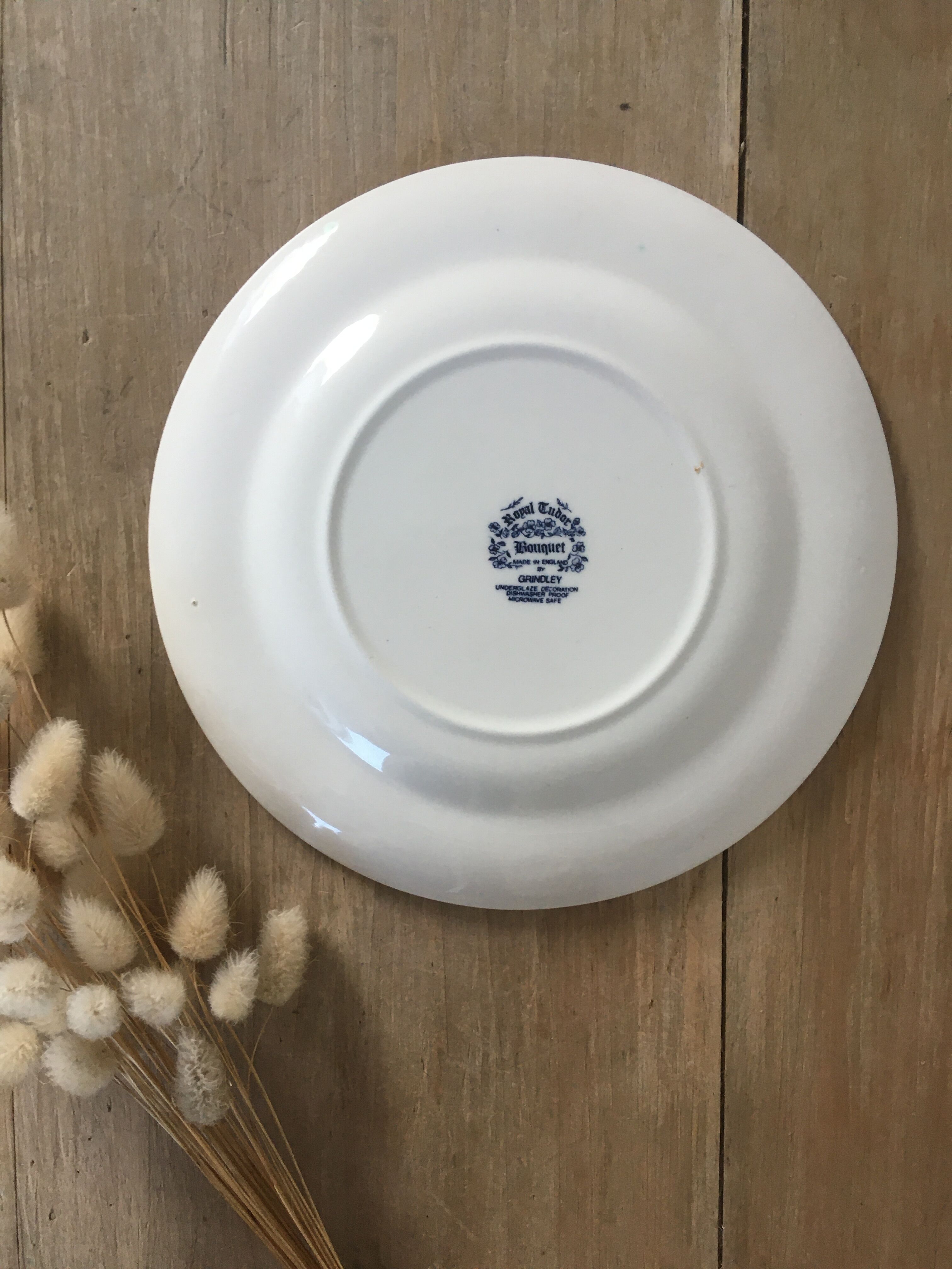 Floral English dessert plates