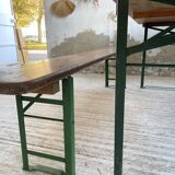 Guinguette table and its 2 benches