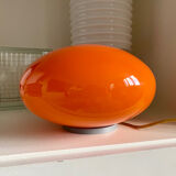 UFO lamp globe in vintage orange mushroom glass