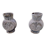 Pair of Cast Iron Vases 1900 from Charleville-Mézières