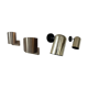 Set of 7 brass wall lights