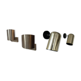 Set of 7 brass wall lights