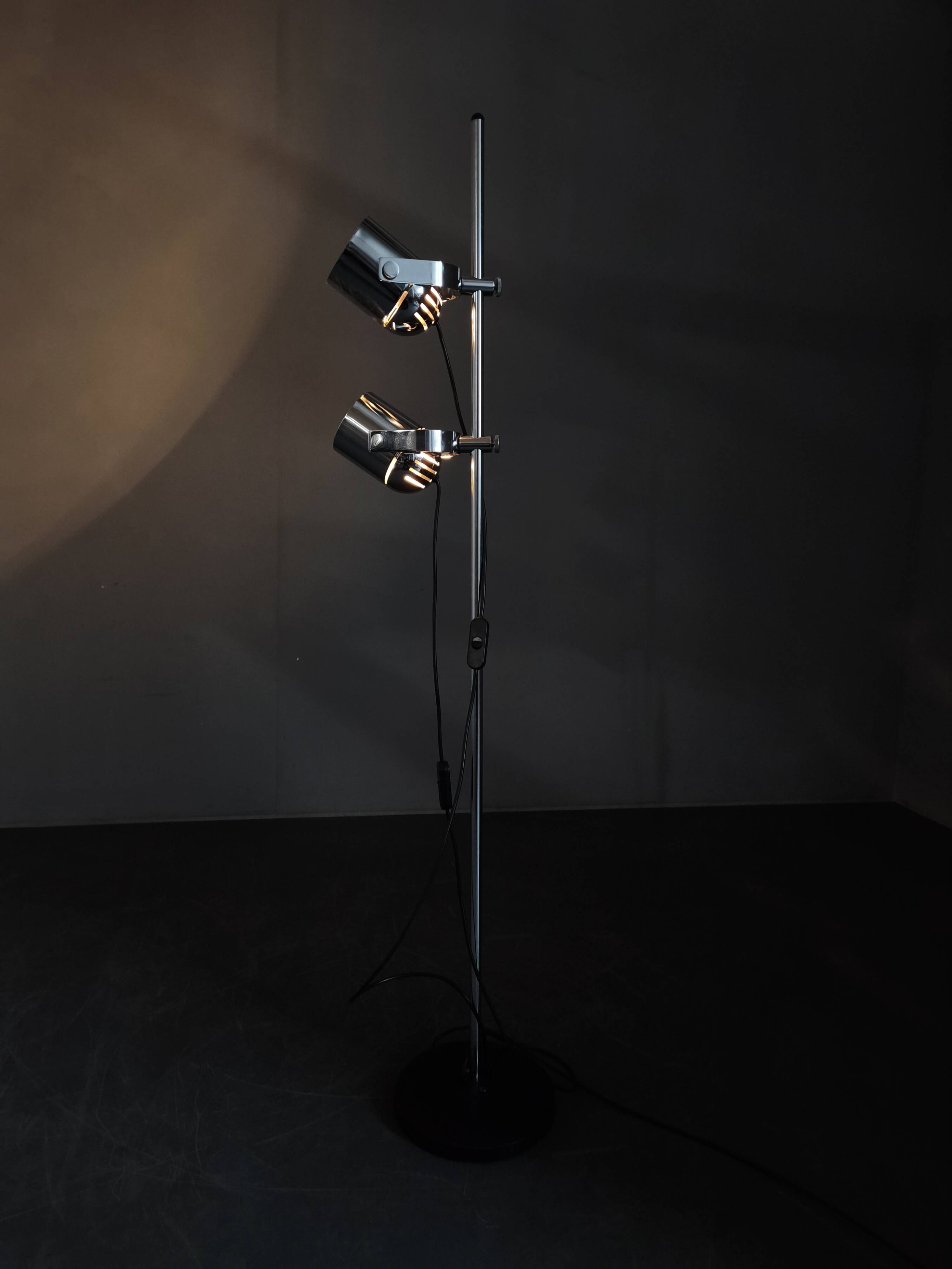 Adjustable Mid-Century Chrome Floor Lamp by Stanislav Indra 1960s